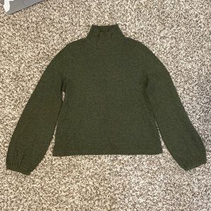 Madewell mock neck muted green top size medium